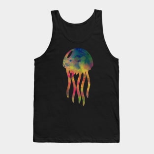 Adventure awaits jellyfish colorful sea life summer time vibes Tank Top